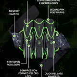 DYE Assault Pack Pro Harness - Dyecam Lime 3+4